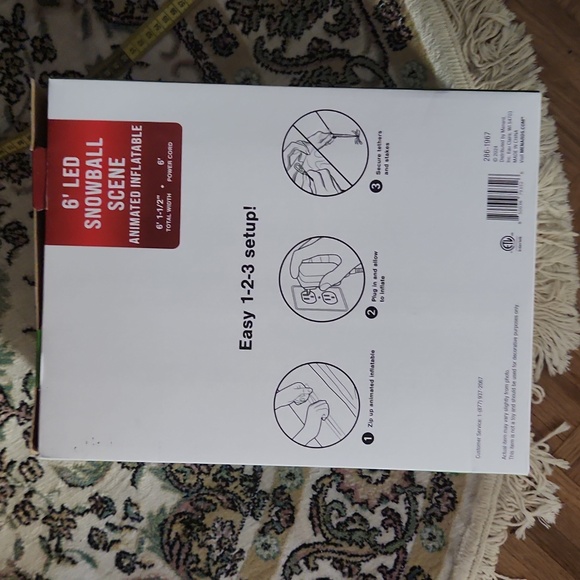 BNIB Santa inflatable throwing snowballs at deer target- so fun- HTF - Picture 5 of 7